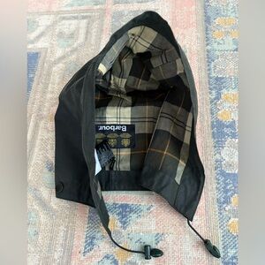 Barbour Olive Hood with Plaid Lining